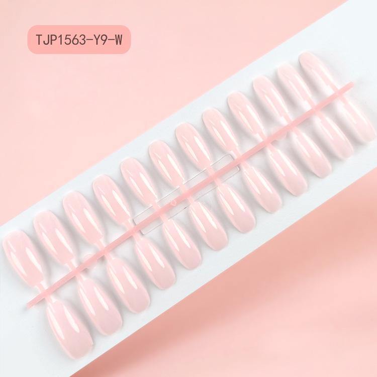 Extra-long trapezoidal fake nail patches, uncoated UV nail tips, 24-piece set of solid color press-on nails, Red Press on Nails Glossy Almond Shape Fake Nails Valentines Day Nails for Women