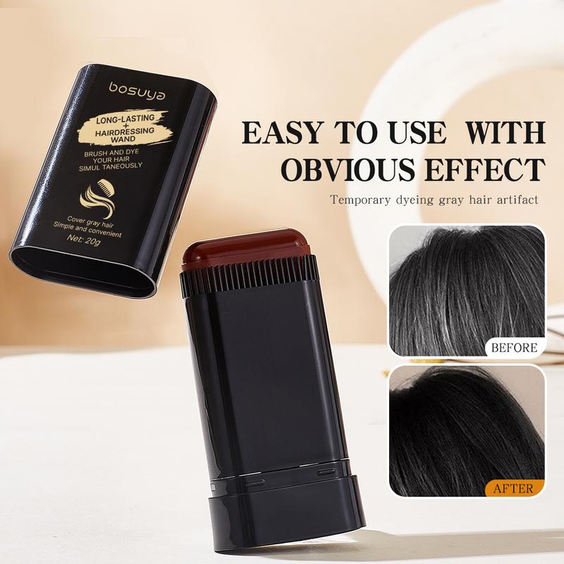 Bosuya Hair Dye Stick Comb - Waterproof & Sweatproof - Easy to Color - Portable - Fast Replenishment - Color Does Not Fall Out - Root Touch Up - Root Cover Up - Haircare #01 Black