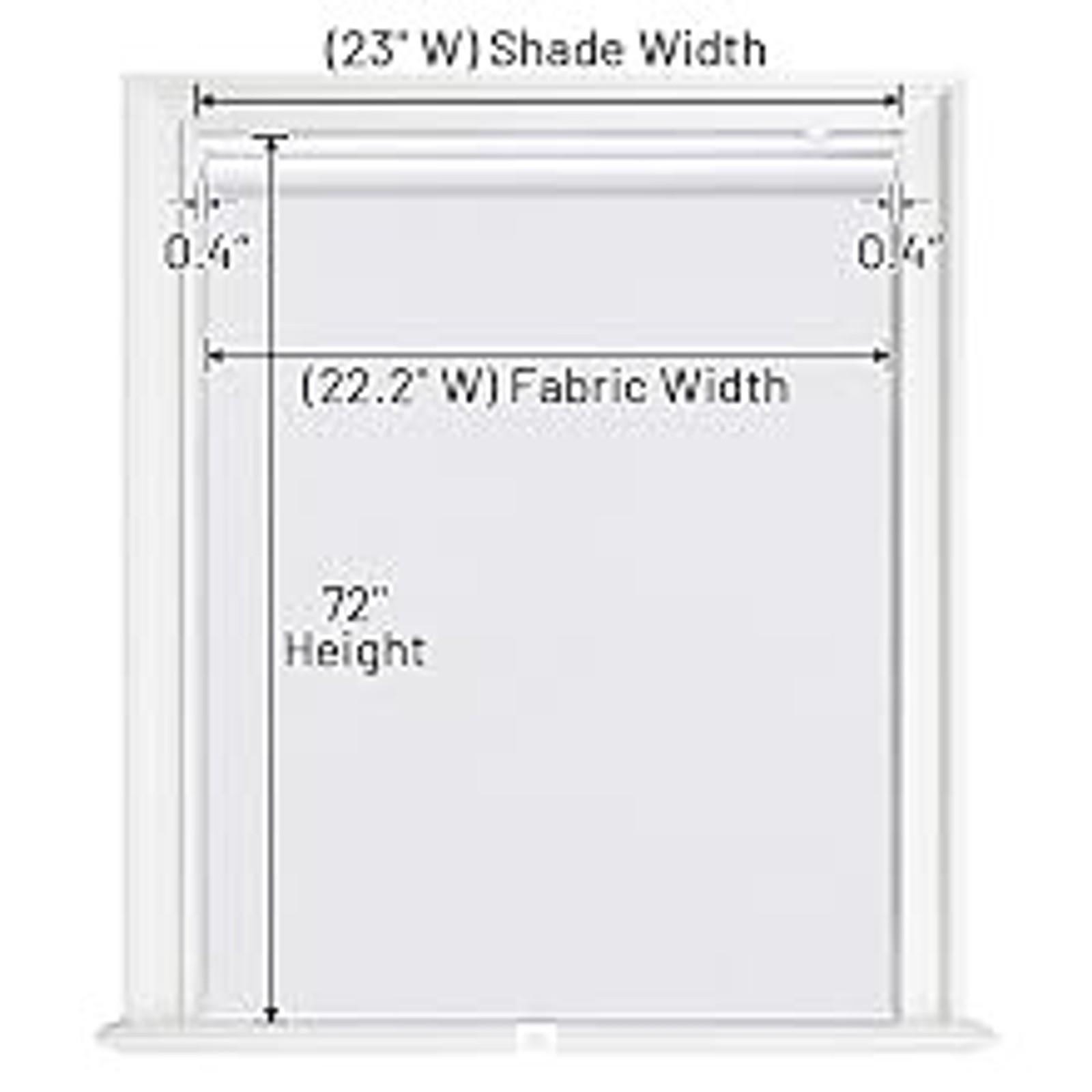 Blackout Cordless Roller Shades Blinds,23" W x 72" H,White | Blackout Fabric UV Thermal Insulated,Spring System For Windows Door,Pull Down Room Darkening,Easy to Install for Home,Office