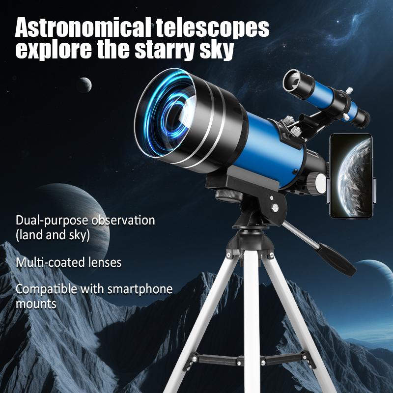 15x–150x Zoom Telescope (70mm/300mm), an entry-level stargazing telescope designed for beginners and STEM education. Perfect for outdoor group observations, and an ideal holiday gift for family and friends during back-to-school and graduation seasons.