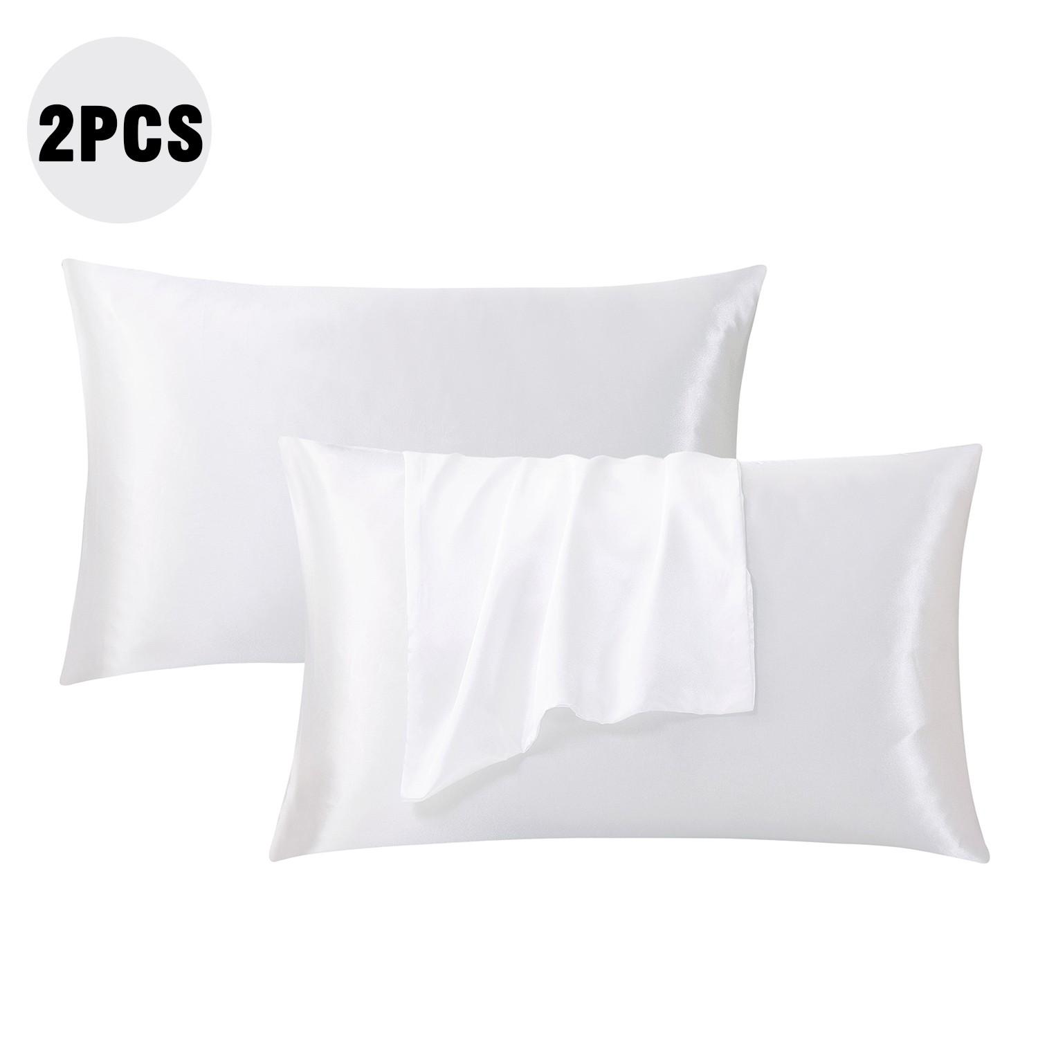 2-Pack Satin Pillowcases.Gentle on skin and hair, breathable, smooth and cool.Ideal for a comfortable night's sleep