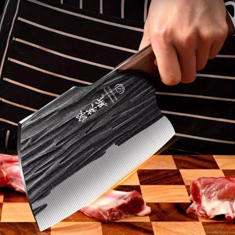 2025 New Kitchen Special Stainless Steel Kitchen Knife, High Hardness Hand Forged Bone Chopping and Meat Slicing Knife for Home Cooking
