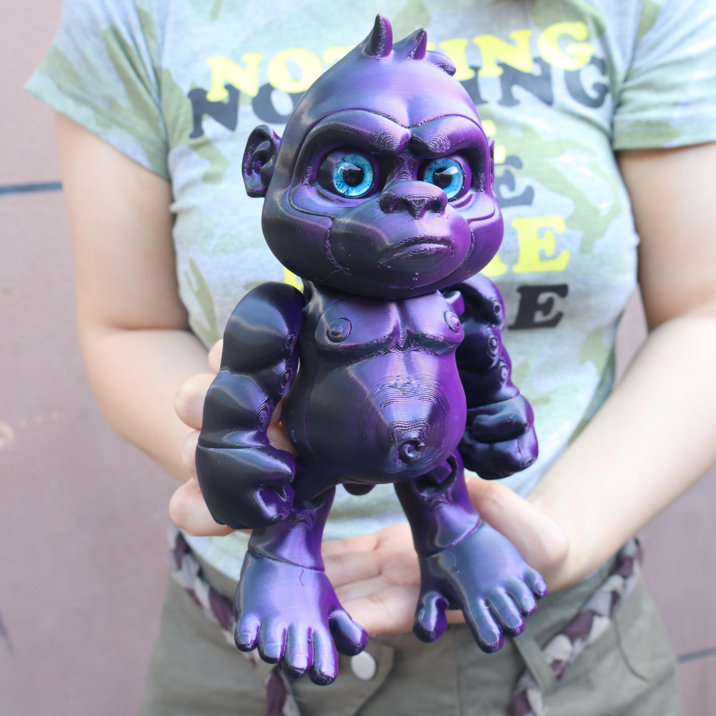 3D Printed Angry Gorilla, Articulated Monkey Figurine, Two Sizes Available, Perfect Party Gift, Christmas & Halloween Decoration, Garden Decor