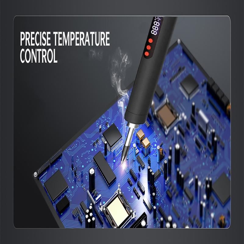 USB Digital Display Welding Tool, LCD Welder with Temperature Control Button, Ideal for Home Appliance Repair