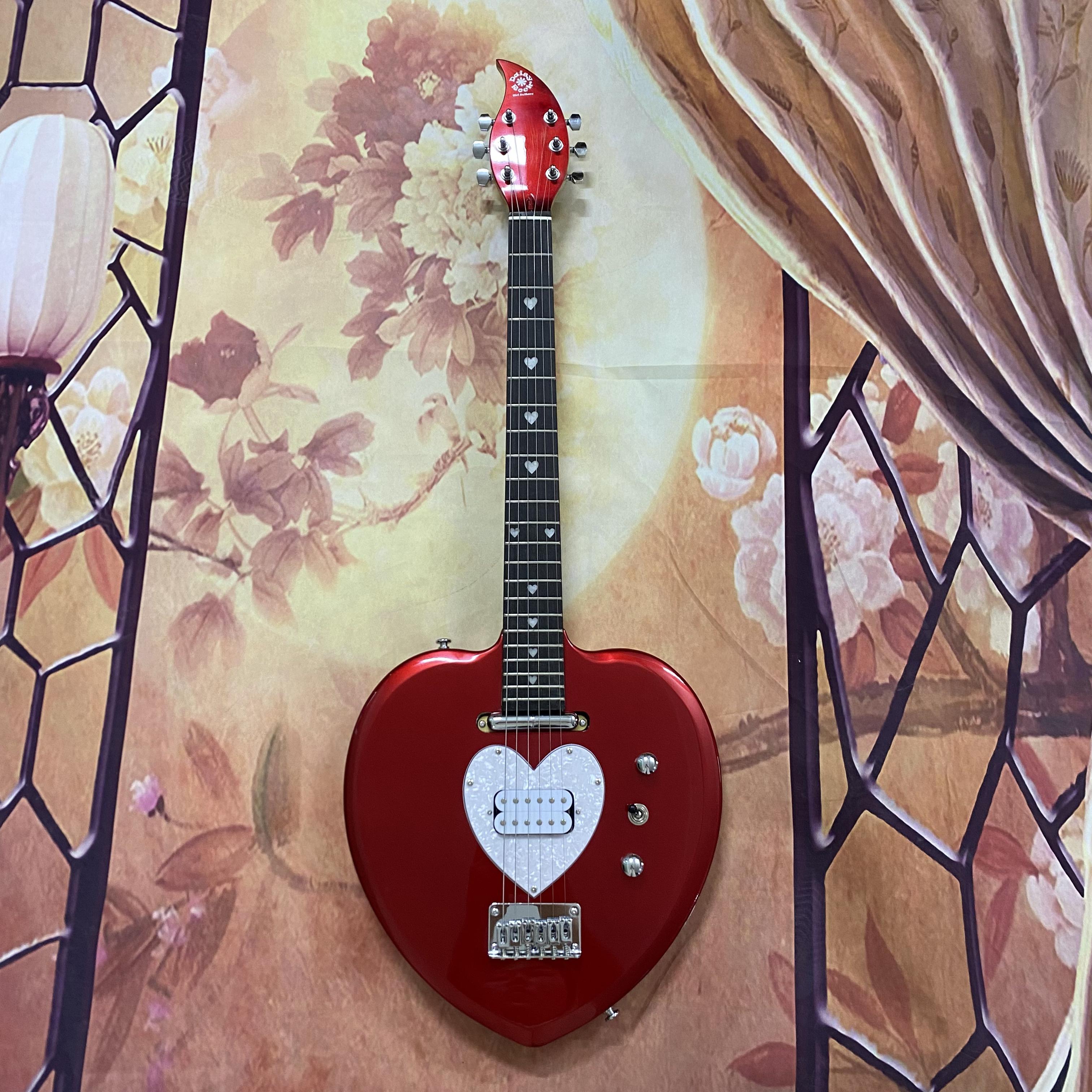 Red Heart Shaped Electric Guitar Fast Shipping from US Warehouse