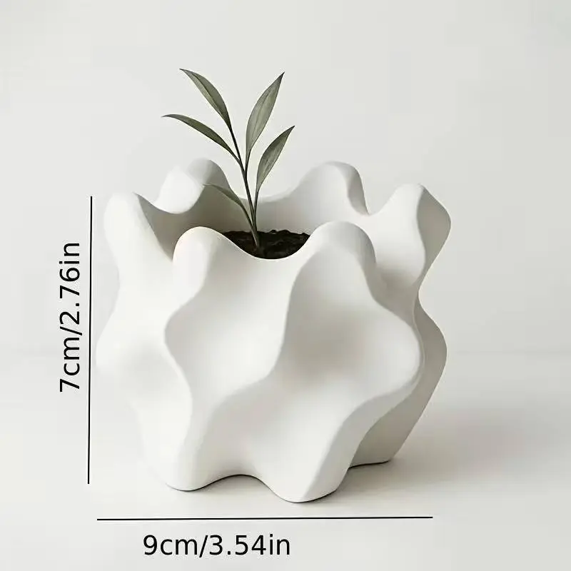 Unique Spiral Planter, 3D Printed Home Decor, Indoor Garden Vase, Tabletop Water Culture Pot, Perfect for Living Room Decoration