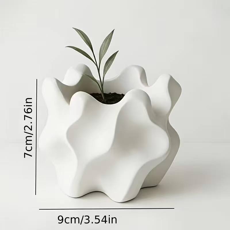 Unique Spiral Planter, 3D Printed Home Decor, Indoor Garden Vase, Tabletop Water Culture Pot, Perfect for Living Room Decoration