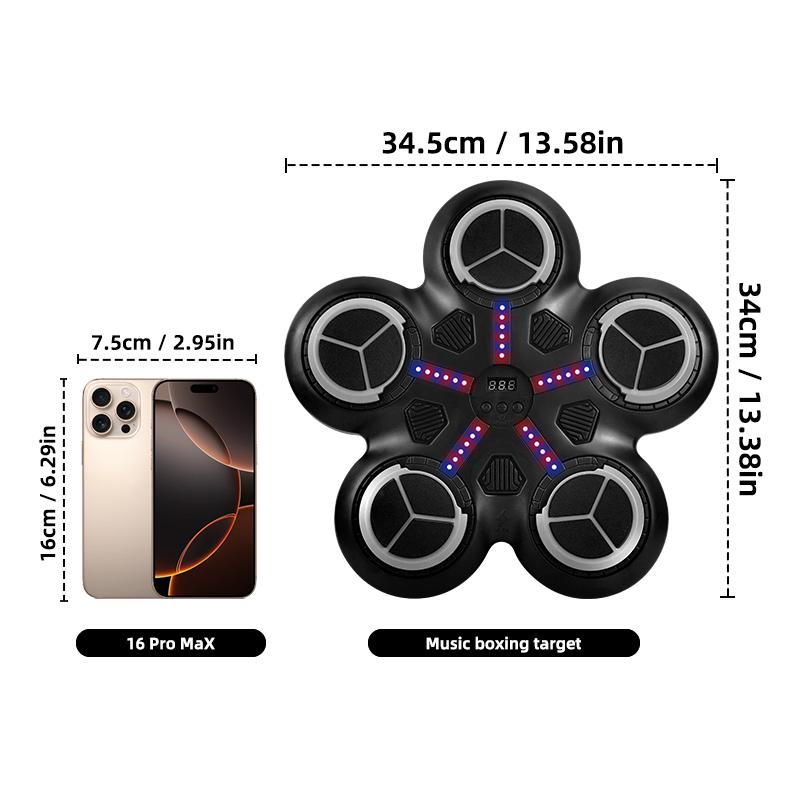 Bluetooth-compatible Smart Music Boxing Machine Hanging Target, Countable Fast Reaction Sandbag, Interactive Home Gym, Includes Charging Cable and Gloves, Boxing Set