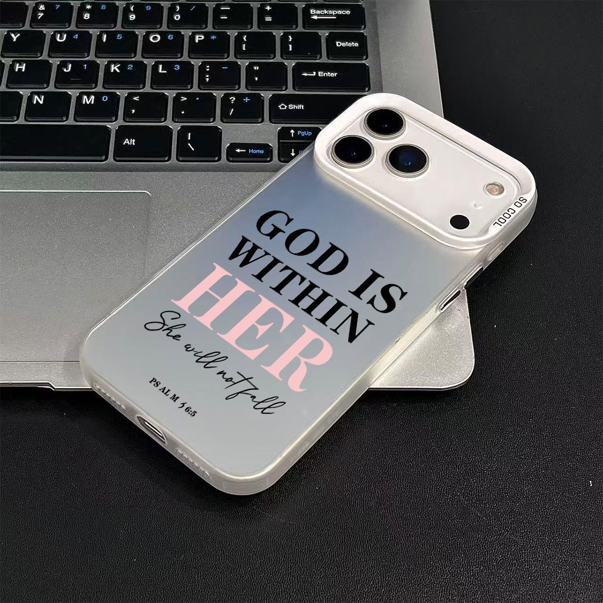 Bible Verse Psalm Pattern Shockproof Protective Case for iPhone 7 8 X Xsmax 11 12 13 14 15 16 17 Pro Max Plus Air XR 16E Matte Cover Christian Unique