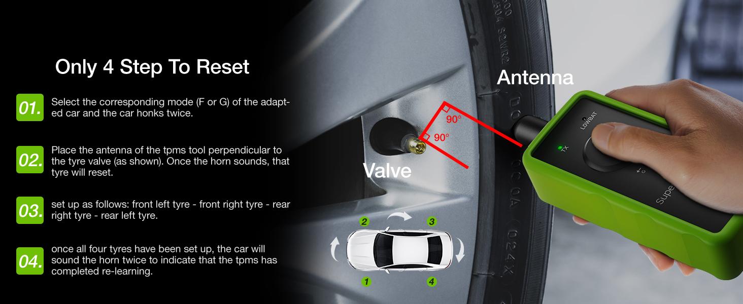 [Only for Ford/GM] VXDAS Super GL50448 2-in-1 TPMS Relearn Tool for Ford & GM | Tire Sensor Reset & Activation with Model Switch Buick/Cadillac/Chevrolet/GMC/Lincoln/Mazda