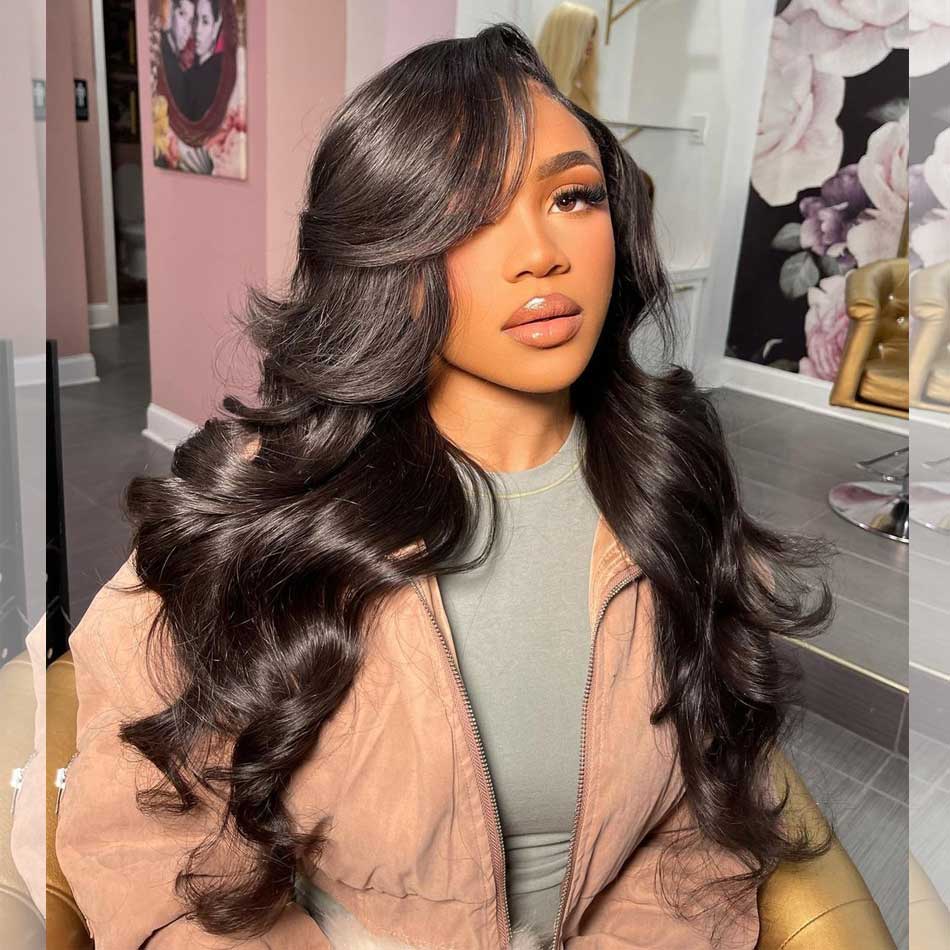 Tuneful HD Transparent 13x6 Lace Front Human Hair Wigs Raw Indian Body Wave Pre Plucked Human Hair HD Lace Frontal Wigs