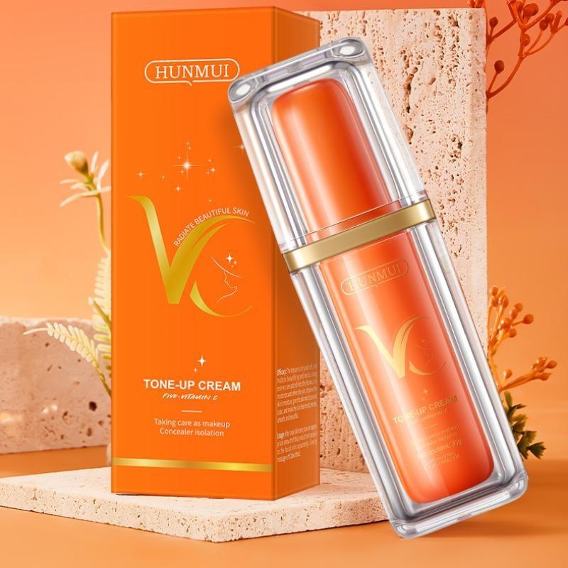 Five-Layer Vitamin C Cream, Lightweight Moisturizing Brightening, VC Isolation Cream, Concealer & Makeup Base, Multi-Bottle Value Pack