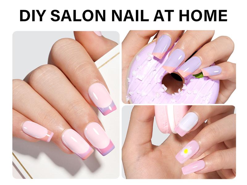 AILLSA 7Pcs Set Jelly Gel Fall Winter Burgundy Nail Polish Kit with Base & Top Coat Cozy Fall Fashion Vibes White Chocolate Purple Brown Soak Off UV Gel Polish Manicure DIY Nails at Home Starter Kit  Cutics Cosmetic