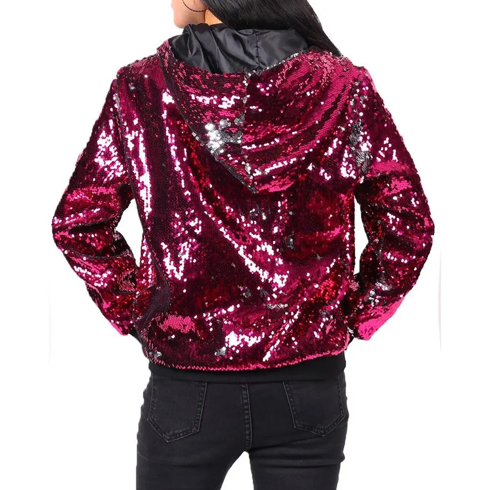 Rose red silver hood