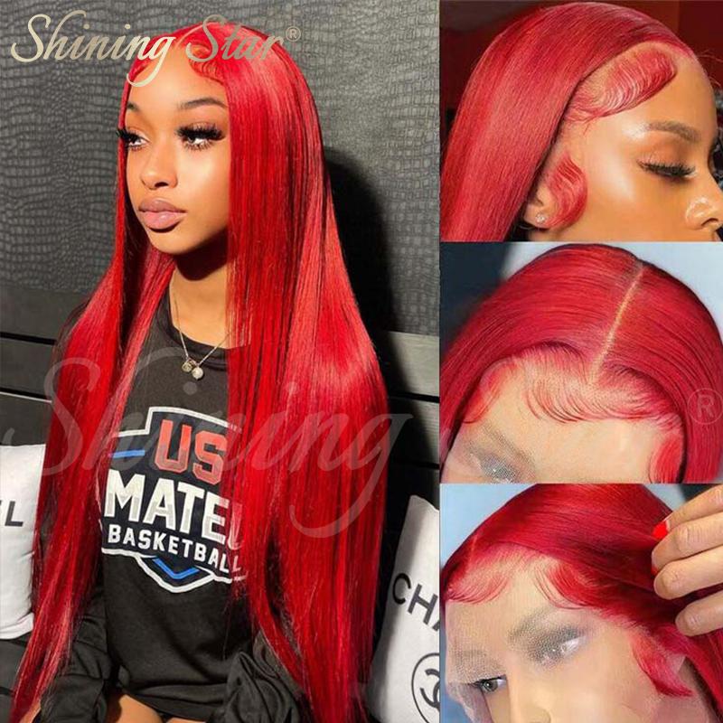 Peruvian Straight Hair Burgundy Lace Front Wig Human Hair Wigs for Women 99J Red Blonde Colored Wigs 180% Density 13*4 Human Hair Deep Part Wig on Sale Peruvian Straight Hair Burgundy Lace Front Wig Human Hair Wigs for Women 99J Red Blonde Colored Wigs 180% Density 13*4 Human Hair Deep Part Wig on Sale