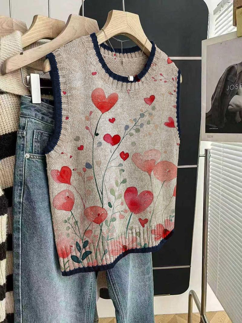 Women's Fitted Knit Top, Round Neck Sleeveless Design, Elegant Style for Spring Summer, Perfect for Casual Wear