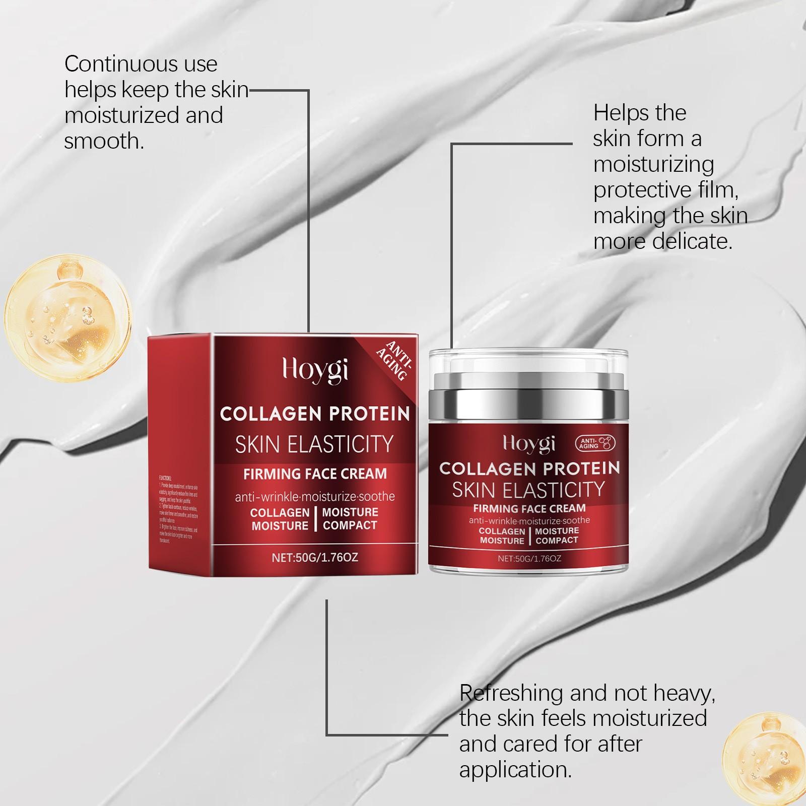 Hoygi Collagen Face Cream (50g), Gentle Nourishment Moisturizer, Hydrates and Softens Skin, Brightening Daily Care Cream