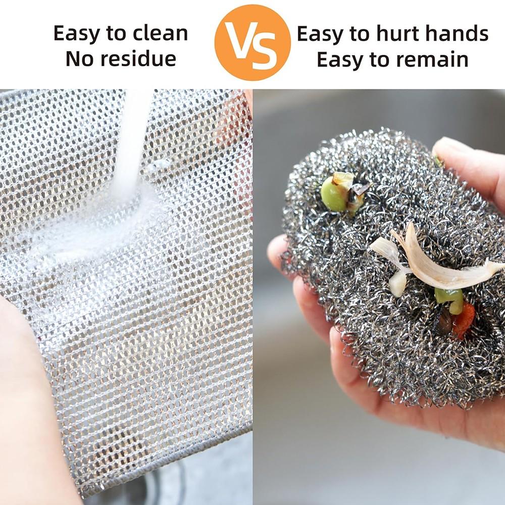 Washing Sponge Pad, Non-Wear Efficient Cleaning, Stackable Dishwashing & Kitchen Cleaning Sponge, 20 Pack, Commercial & Home Use