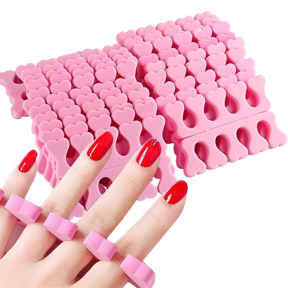 ✨ 10/50/100PCS Pink Soft Foam Finger & Toe Separators | Suitable for Nail Practice & Pedicure Spacers, Ideal for DIY Nail Art and Nail Salons, Nail Art Accessories, Nail Art Tool