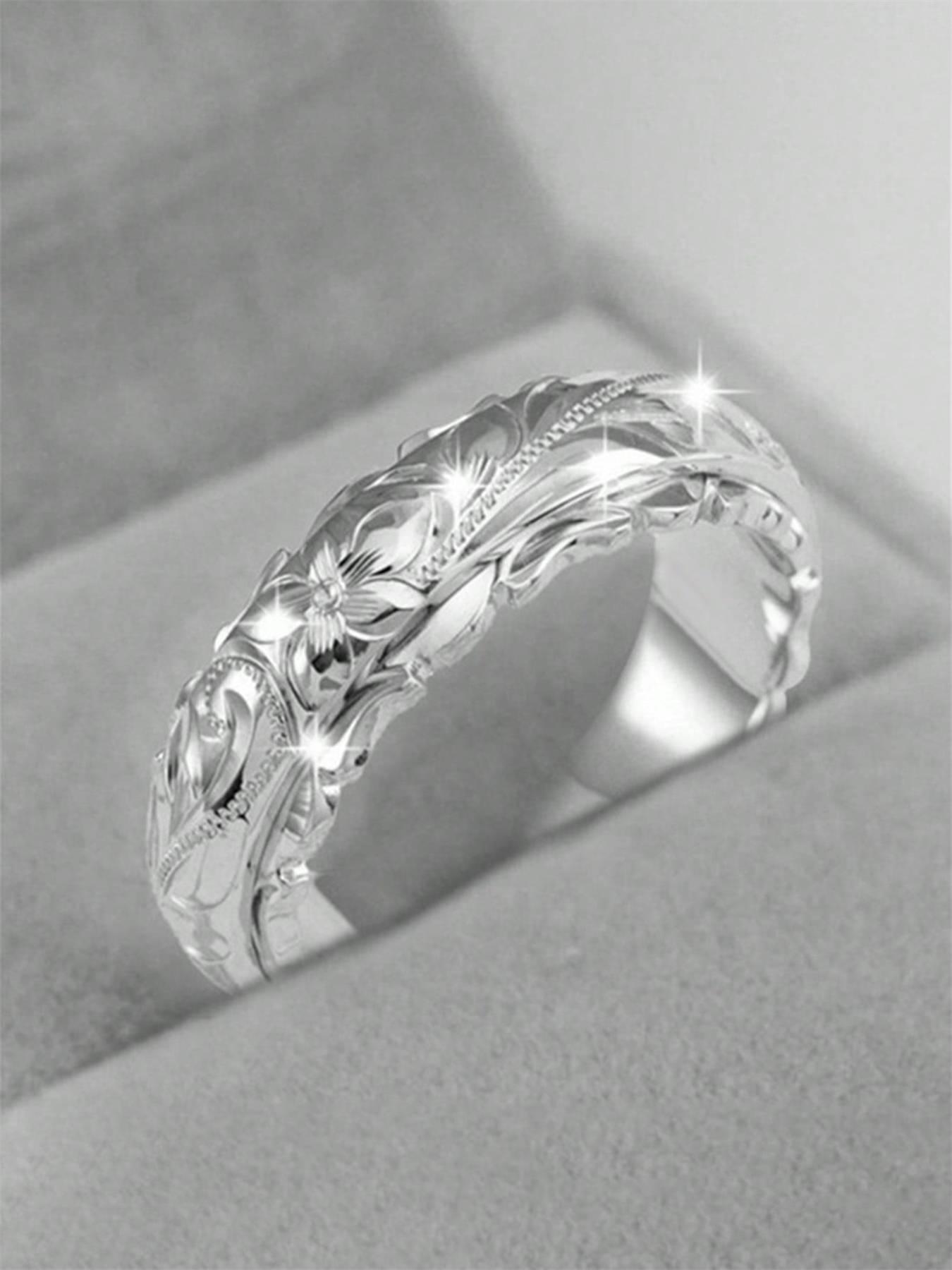 Elegant Flower Design Ring for Women, Fashion Jewelry for Party, Daily Clothing Decor, Elegant Everyday Ring, Trendy & Exquisite Wedding Engagement Anniversary Party Jewelry Gifts, Jewelry Accessories