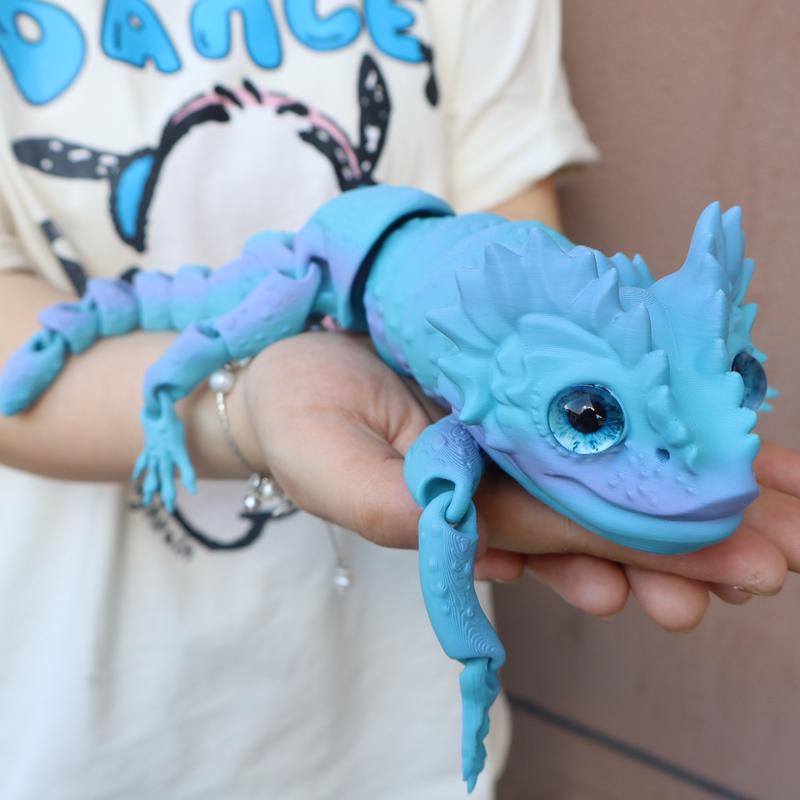 3D Printed Lizard Figurine, Collectible Figurines, Realistic Eyes, Moveable Joints, Home Decor Prop, Halloween Christmas Gift, Birthday Present