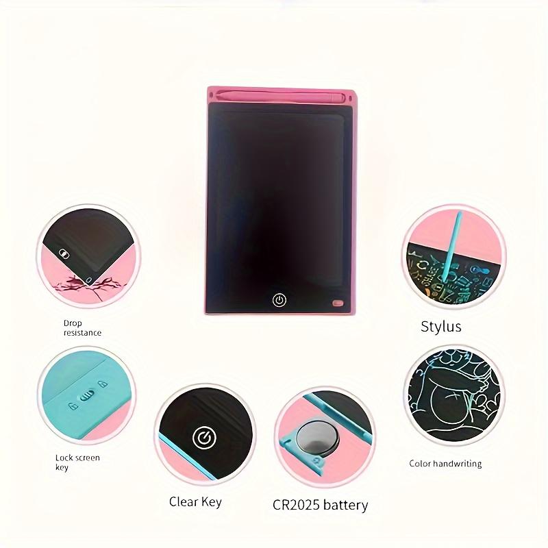 8.5inch Colorful LCD Doodle Board--erasable writing board, drawing board, educational art toy suitable teenagers, an excellent Easter, Christmas, and birthdays--available in light blue, pink, red, blue, black, and green