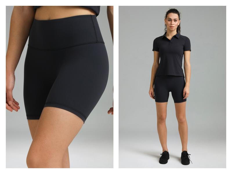 Colorfulkoala Women's No Front Seam Dreamlux High-Waisted Yoga Shorts 6" with Inner Pocket Workout Shorts Bike Shorts