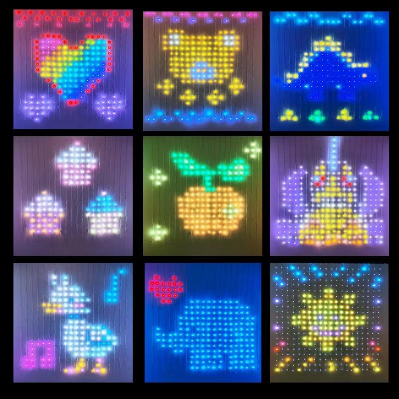 Smart LED Curtain Lights with 400 LEDs, 10x10ft Large & App/Remote Control, USB Powered for Bedroom, Christmas Party, Wedding, Outdoor, Wall, Jellyfish & Lava Lamp Style Decoration