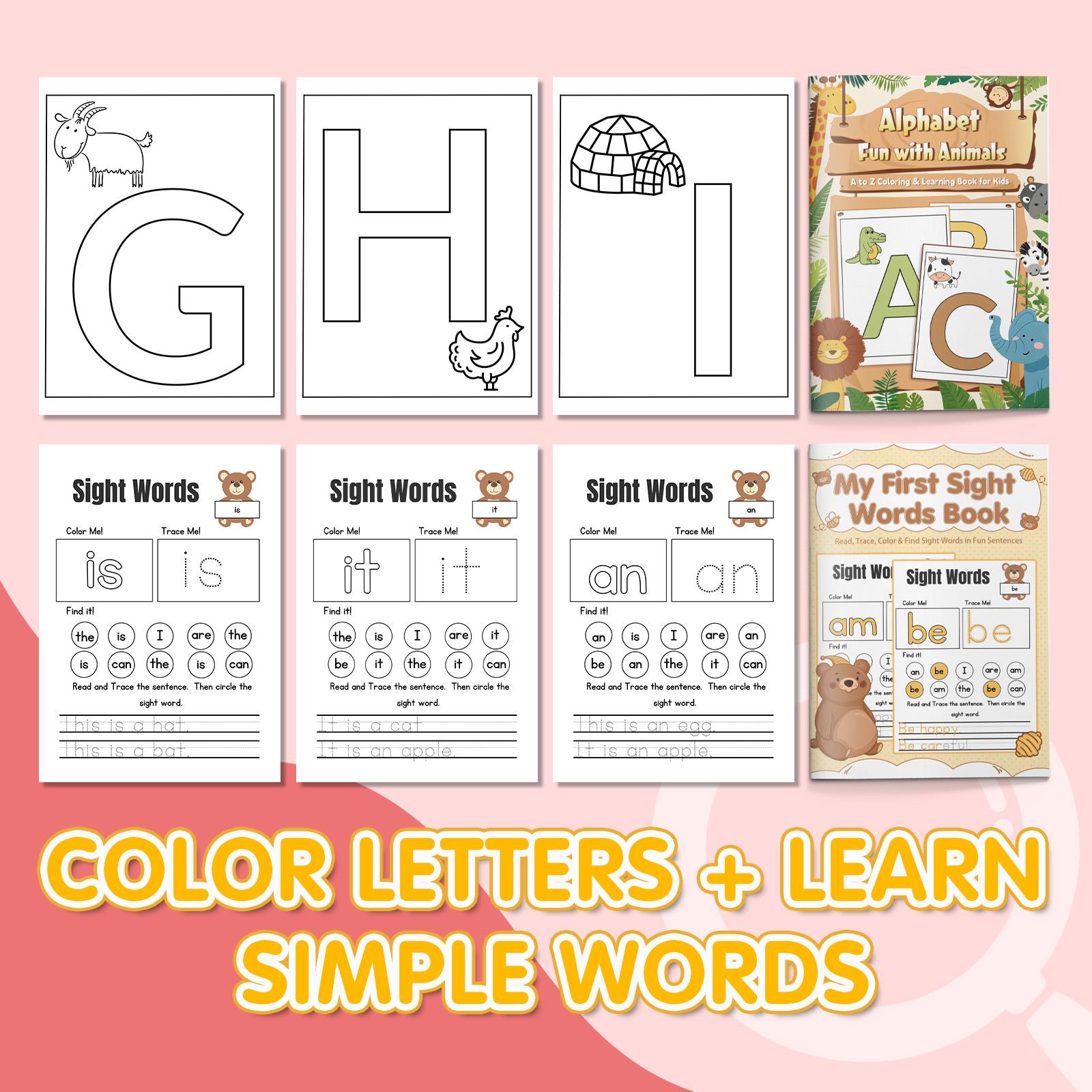 Kids' ABC Alphabet Activity Workbook, Fun Letter Tracing and Handwriting Practice, Uppercase and Lowercase Letters, Early Literacy, Fine Motor Skills, Preschool Teaching Resource for Home or Classroom