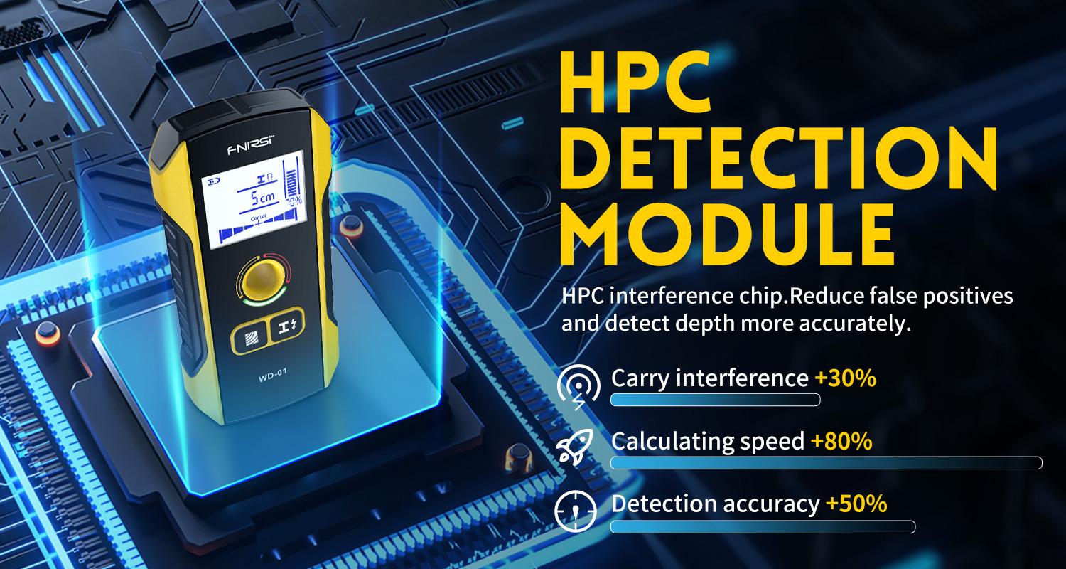 FNIRSI WD-01 Metal Detector Wall Scanner with Newly Designed Positioning Hole for AC Live Cable Wires Metal Wood Stud Find