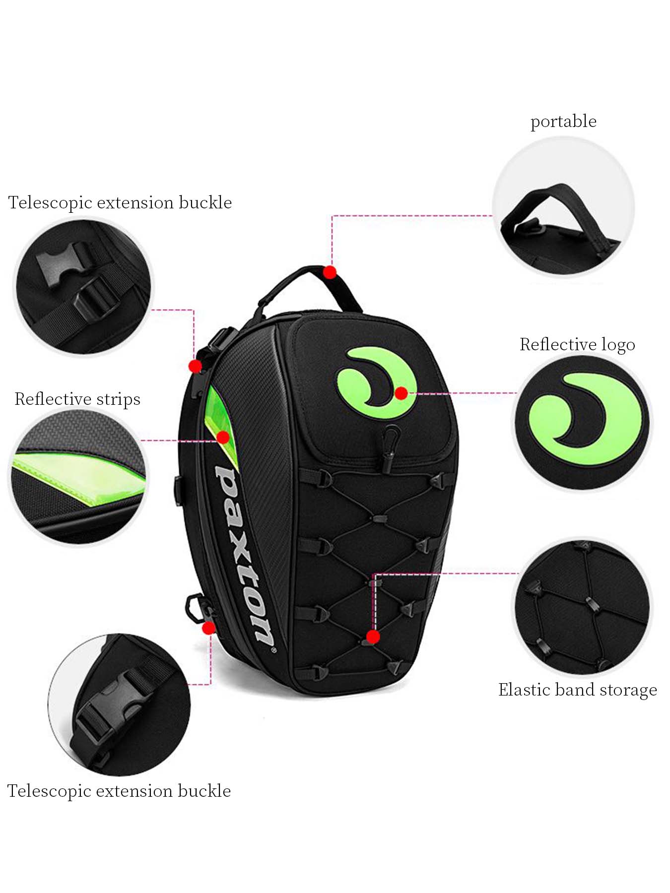 Motorcycle Back Seat Helmet Bag, Large Capacity Riding Travel Backpack, Fashionable Knight Gear, Rear Tail Pack, Dual Shoulder Bag, Motorcycle Accessory, Moto Accessories