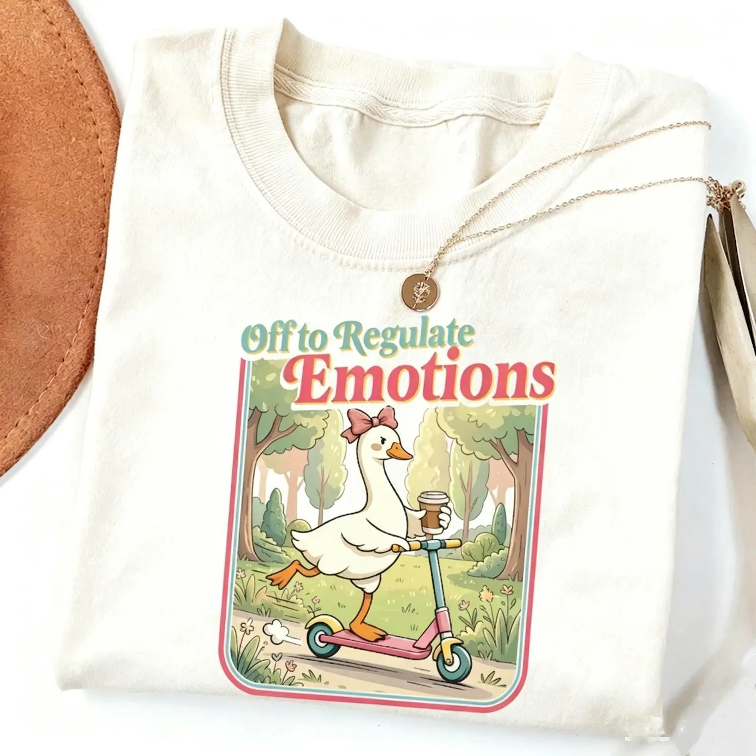 Regulate Emotions Shirt, Goose Shirt, Mental Health Shirt, Teacher Shirt, Therapist Shirt, Counselor Gift, Funny Tees