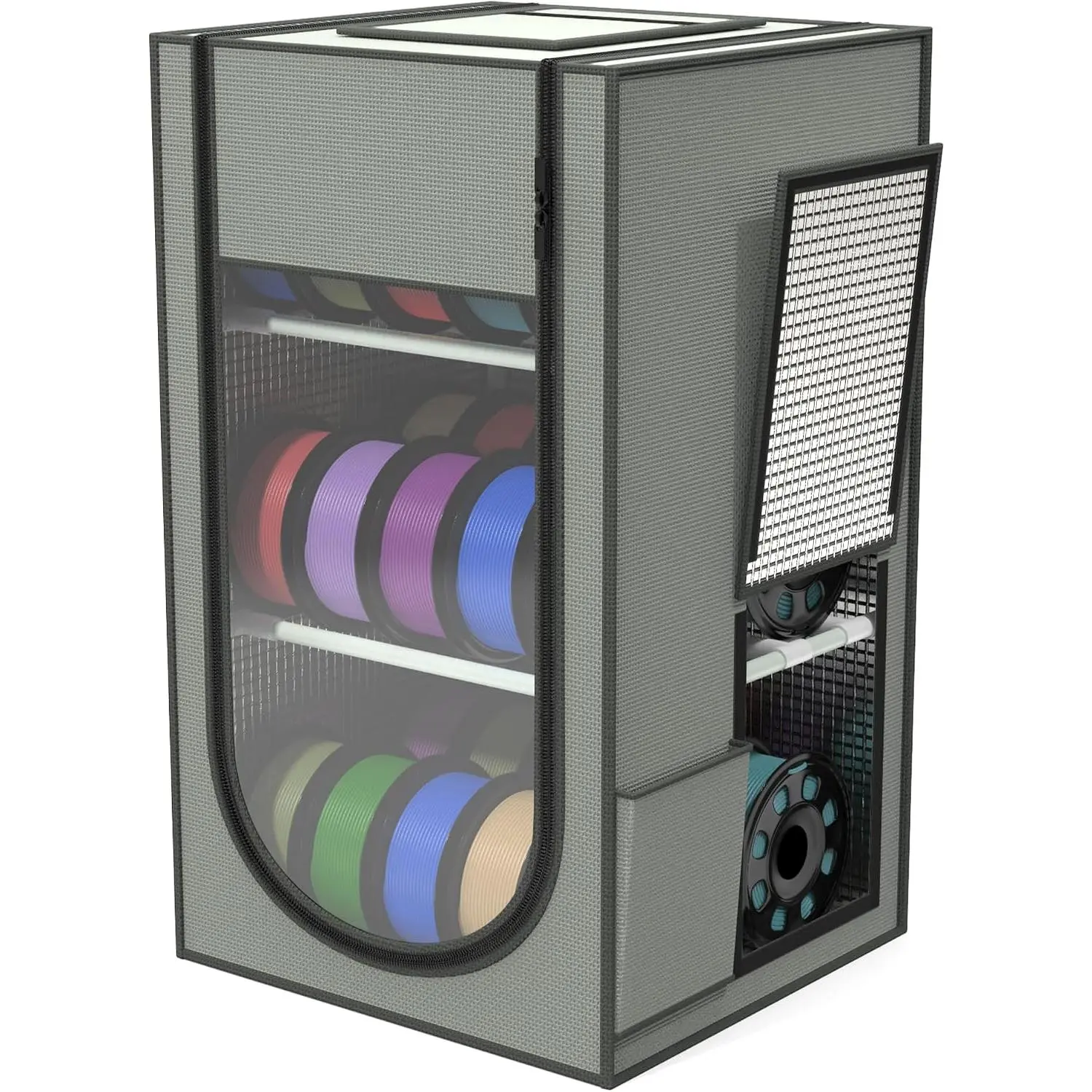 Printer Filament Storage Box with Oxford Leather Cover | 3-Tier -Proof  Filament Storage Box, Bracket Can be Adjusted to Accommodate Various  Filament