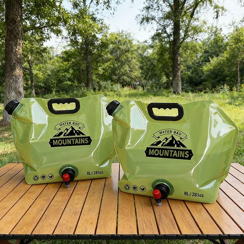 2-Pack Portable Outdoor Water Bags, Foldable Pe Square Storage Bags, Ideal for Camping, Picnics, and Travel, Durable and Lightweight Design