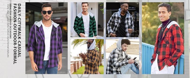 ZITY Men's 3 Pack Flannel Hoodie Shirts Long Sleeve Casual Vintage Button Down Plaid Shirt Jacket with Front Pocket Durable Anti-Pilling Anti-Fading Machine Washable Gift for Dad Classic Soft Stylish Sweatshirts ZITY Men's 3 Pack Flannel Hoodie Shirts Long Sleeve Casual Vintage Button Down Plaid Shirt Jacket with Front Pocket Durable Anti-Pilling Anti-Fading Machine Washable Gift for Dad Classic Soft Stylish Sweatshirts