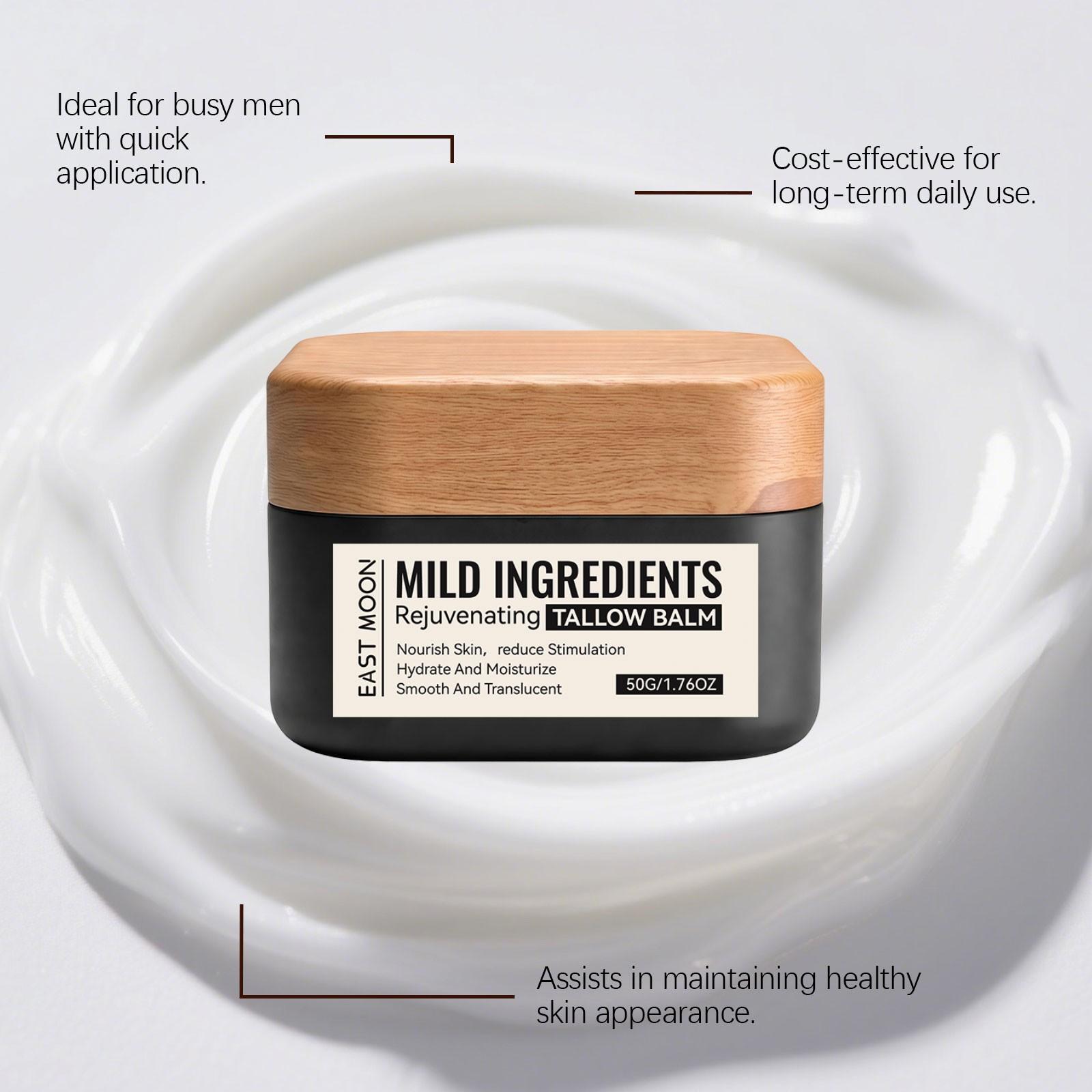 Men's Facial Moisturizer, Gentle Ingredients, Smooth and Easy to Spread, Elastic and Fine Skin Care, Hydrating and Nourishing Formula