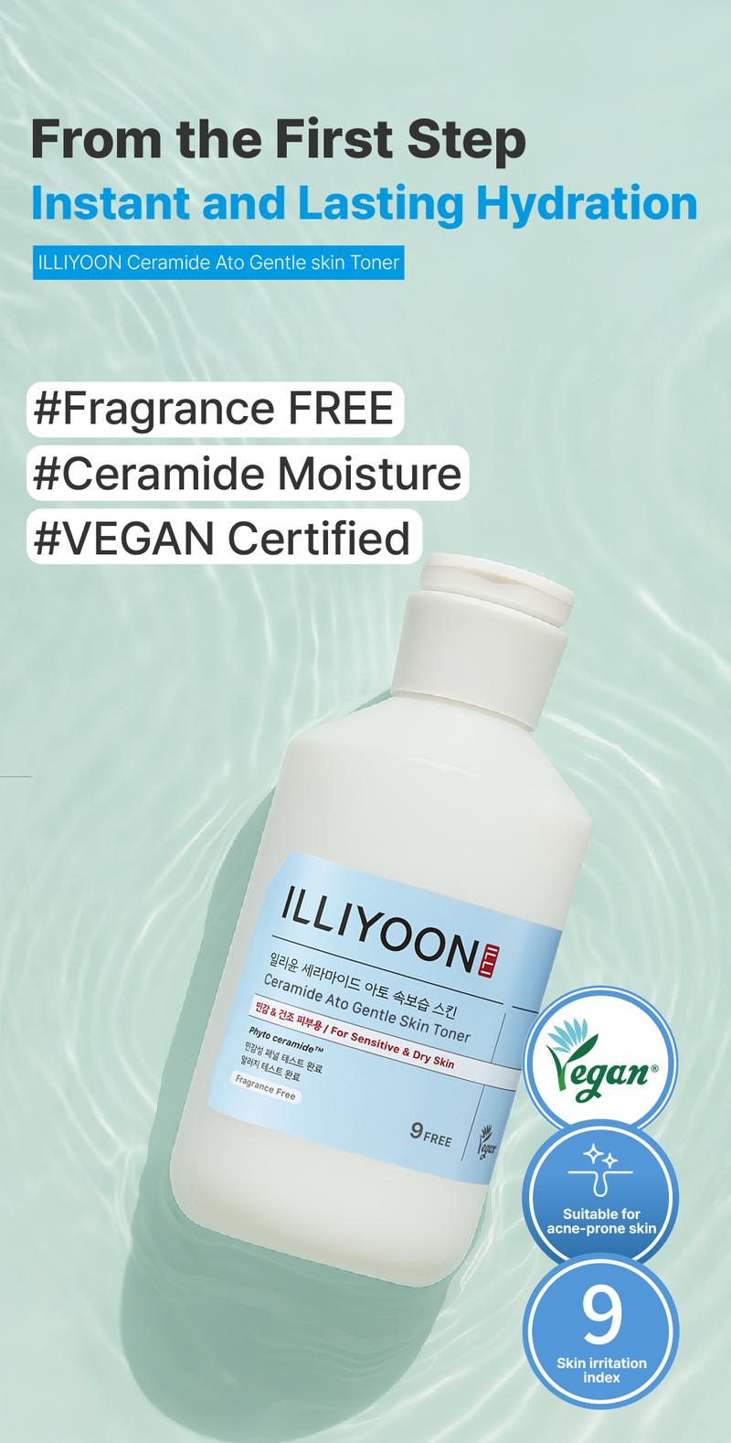 ILLIYOON Ceramide Ato Relief Skin Softener | Cream Essence, Skin Softener Cream, Soothing, Hydrating, Solution for Acne-Prone Skin, Skin Barrier, Hypoallergenic & Sensitive Skin-Friendly