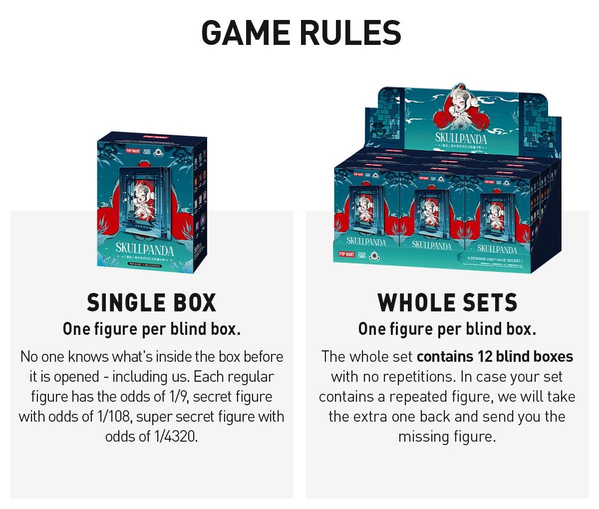 POP MART SKULLPANDA The Mirage Series Figures Art Collection Cards