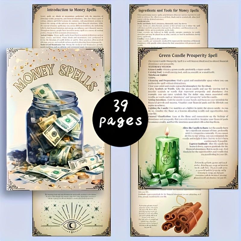 Prosperity Ritual Handbook with Candles Crystal Energy Arrays, Enhance Wealth Manifestation, Money Magic Spells, Boost Daily Financial Abilities