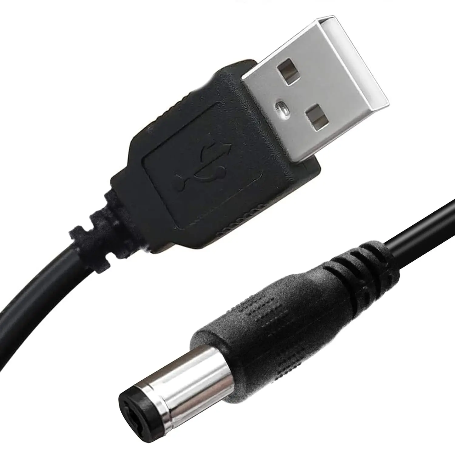 USB DC 5V to DC 5V Cable - USB to 5V Voltage Power Supply Cable with DC Jack 5.5 x 2.1mm for Fan, Table Lamp, Bluetooth Audio, Wireless Router, Speakers & More(4.9ft), DC-5V-to-5V