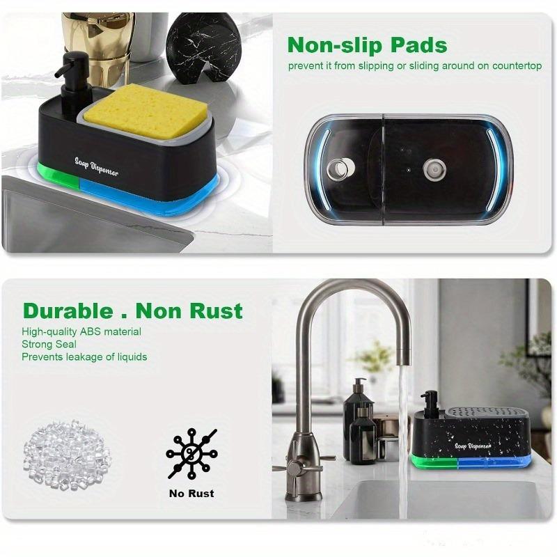 Multifunctional Bathroom Accessories Set, Includes Soap Dispenser, Sponge Holder, Kitchen Sink Pump, Ideal for Christmas Festival Use
