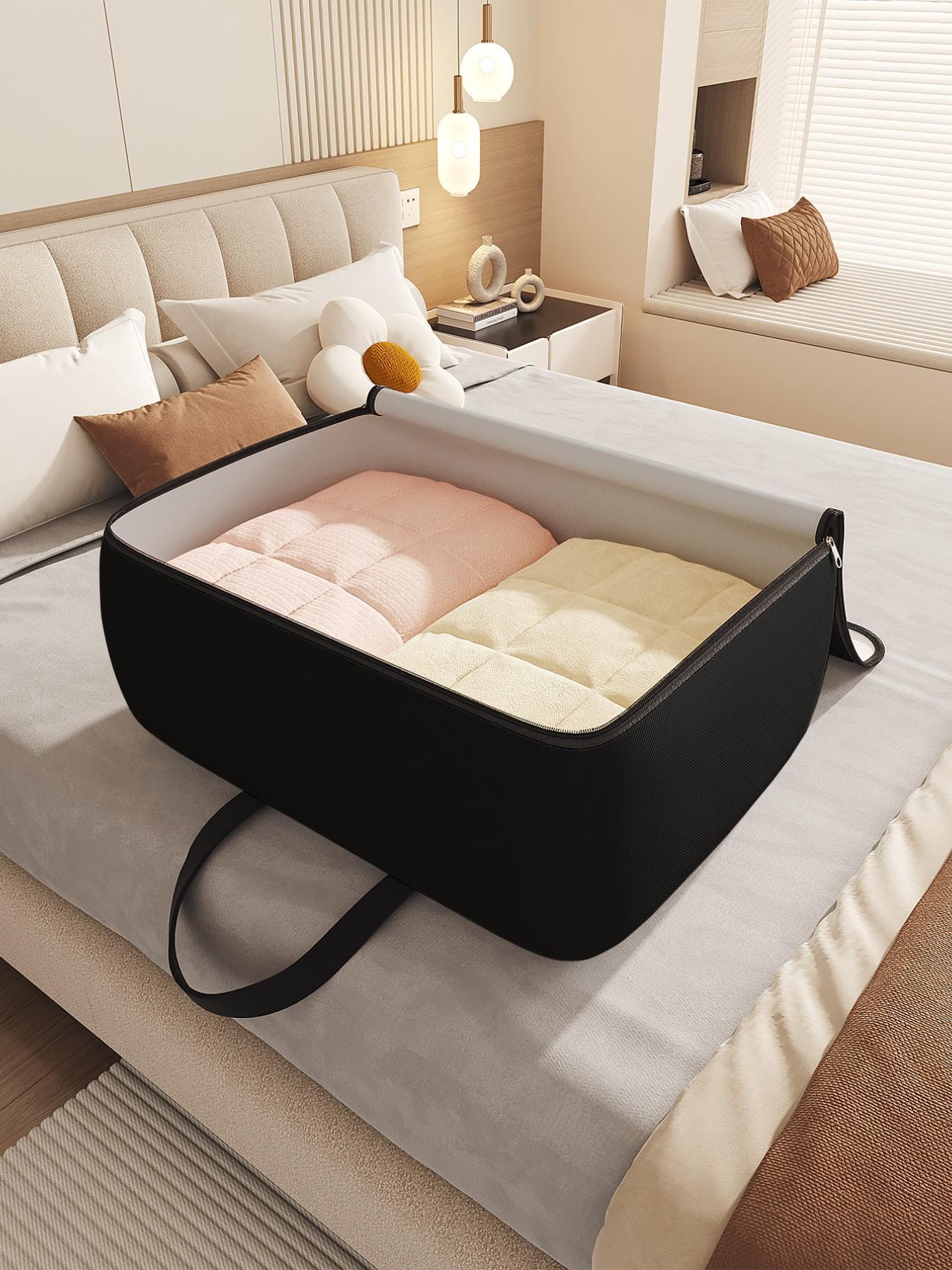 Cat Pattern Storage Box, Space-Saving Large Convenient Handle Handheld Organizer, Ideal for Moving, Travel, Camping, Dormitory, Bedroom, Blankets