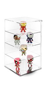 Acrylic 5 Levels Wall Mounted Acrylic Display Case, Shot Glass Display Case Cabinet, Wall Mounted Sunglass Organizer, Sunglasses Shelf