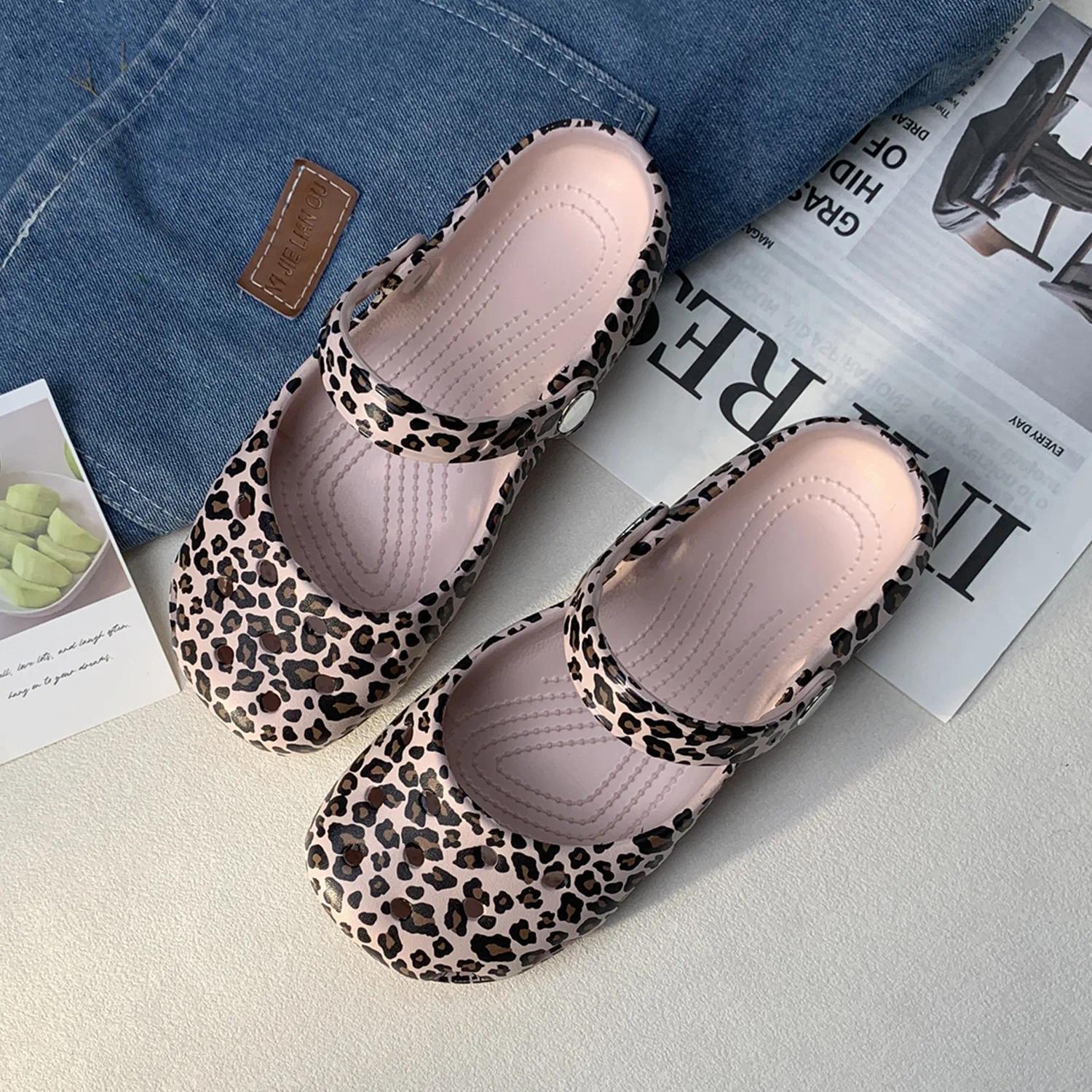 Retro EVA Outer Wear Mary Jane Slippers Shoes Summer New Women's Cute Ballet Hole Shoes Anti Slip Outdoor Beach Sandals