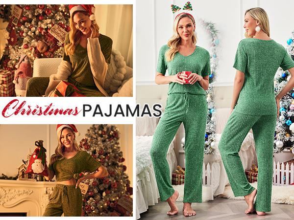 Ekouaer Women's Pajamas Set: Short Sleeve Top & Capri Pants. Soft, Breathable Pjs for Lounge & Sleep. S-XXL Sizes. Basic Collar, Comfortable Loungewear. Spring Essentials for Women.