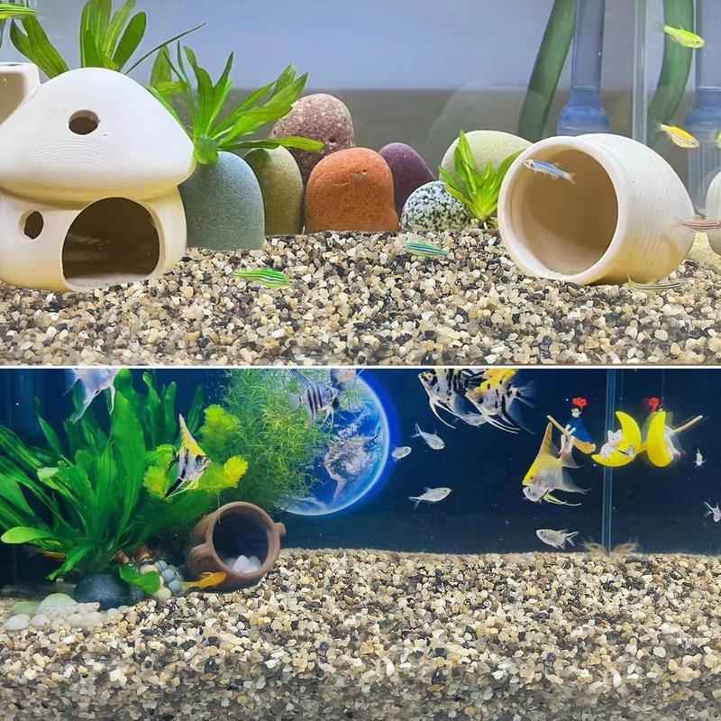 Coarse Sand, Colored Rocks Pebbles, Quartz Sand for Cactus Bonsai, Succulent Plant Bonsai Paving, Vase Filling Decoration, Natural Sand for Fish Tank Decoration Paving(2-4mm)