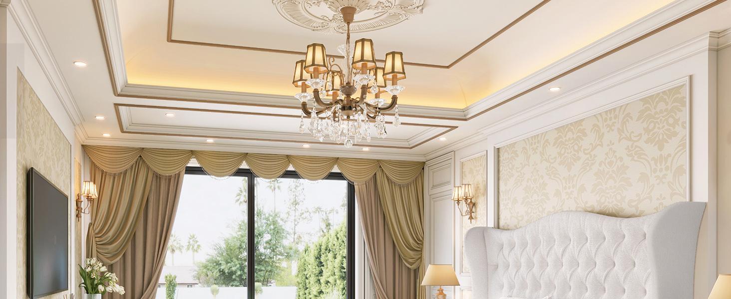 Queen King Size Chenille Upholstered Bed Frame, Sleigh Platform Bed Frames with 51" Tall Wingback Headboard & 27" Scroll Footboard, Button Tufted/No Box Spring Required/Wood Slats Support/Cream