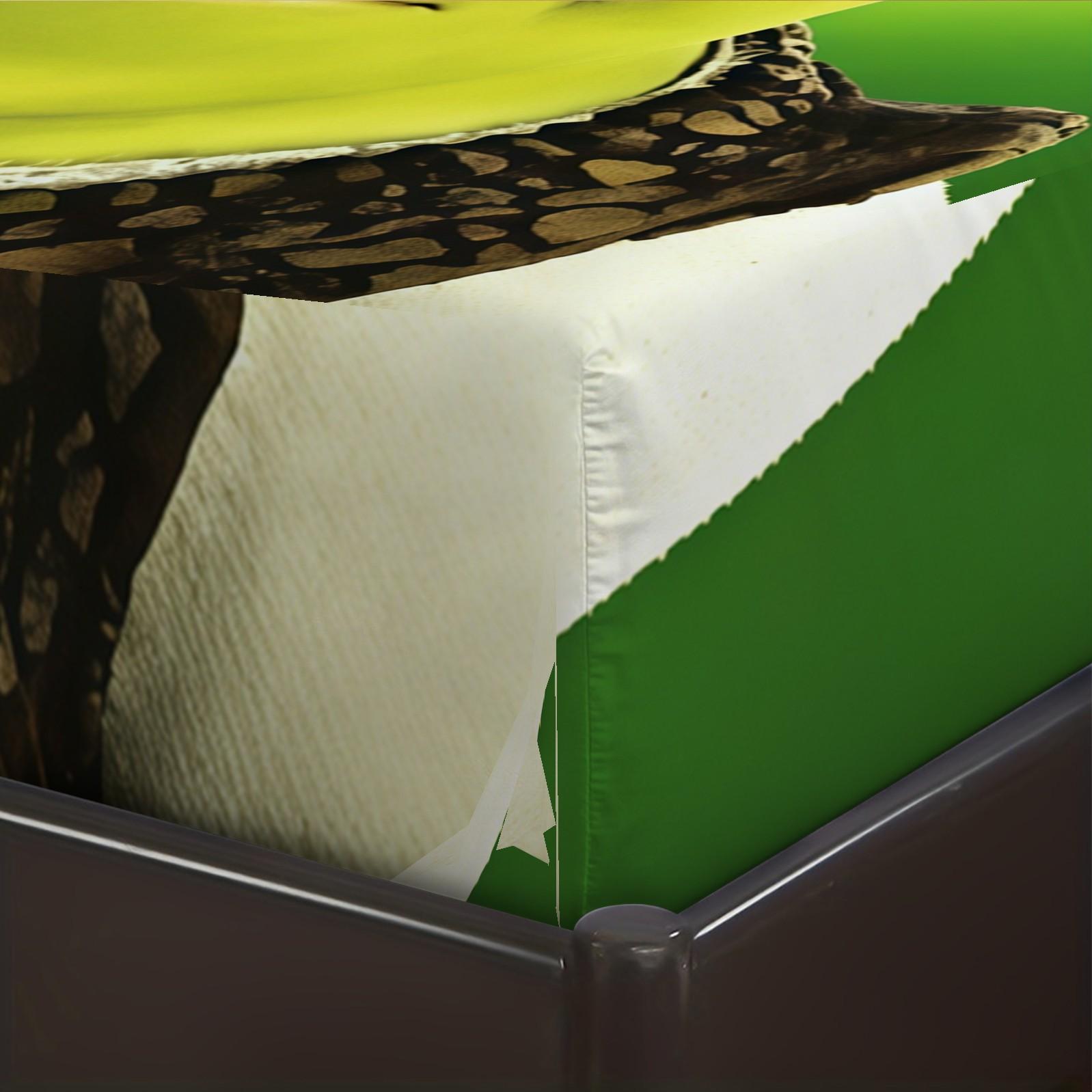 3-Piece Shrek Pattern Fitted Sheet Set, Soft And Durable Bedding Set Including 1 Flat Sheet And 2 Pillowcases, Daily Holiday Birthday Gift Bedroom Decorations For Kids And Adults