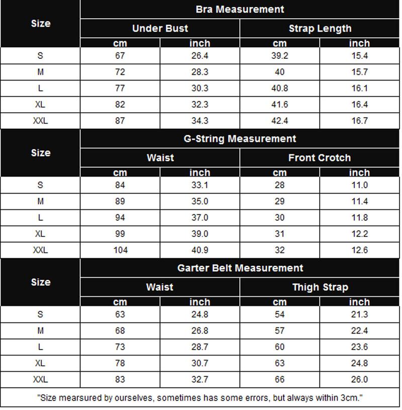 Avidlove Lingerie Set for Women Strappy Lingerie Underwire Push Up Bra Garter Set Lingerie with Chain Fit Breathable