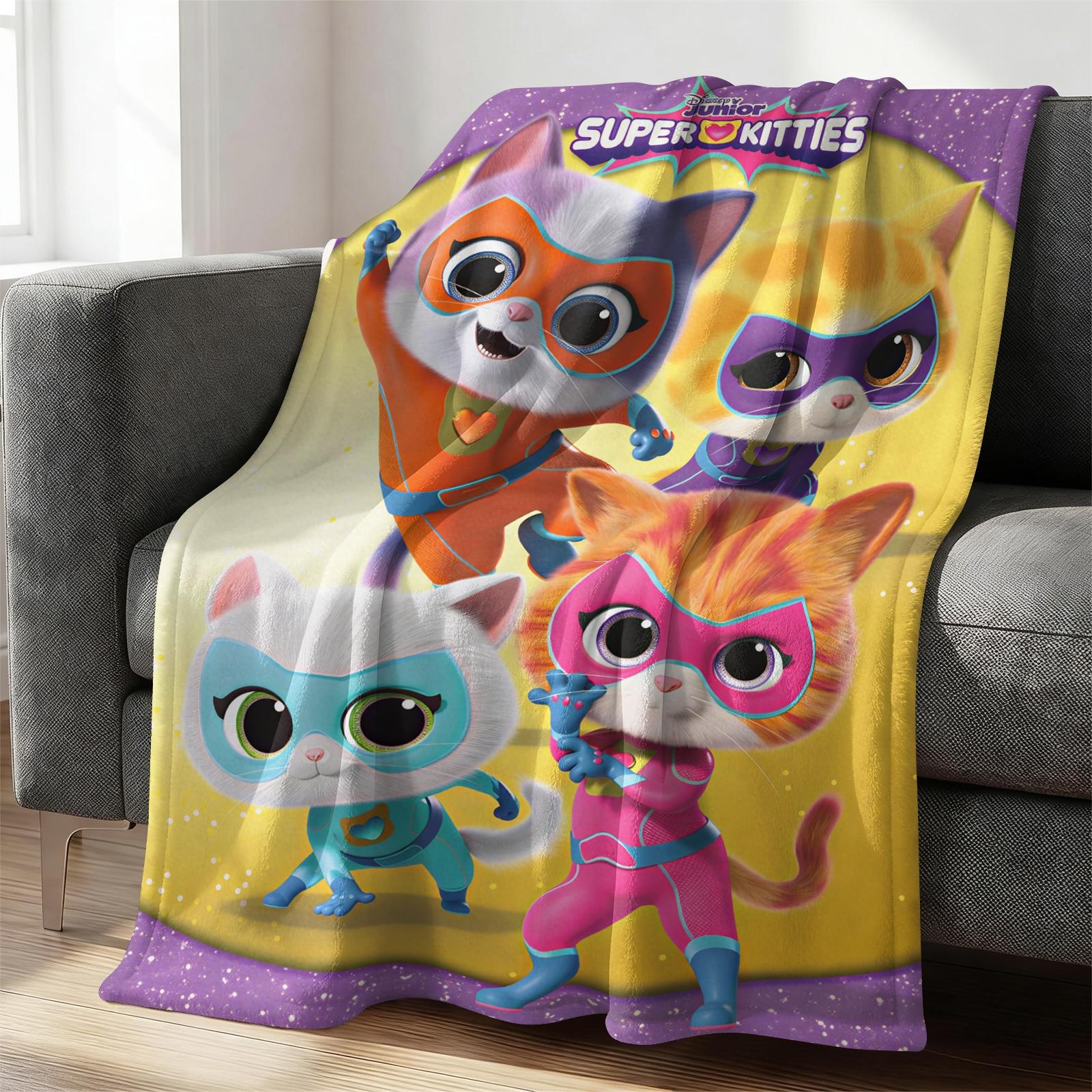 Trendy Digital Circus All-Character Print Blanket, Cartoon Anime Peripheral Flannel Nap Blanket, Warm Sofa Cover Blanket for Home & Student Dorm, Flannel Cozy Blanket